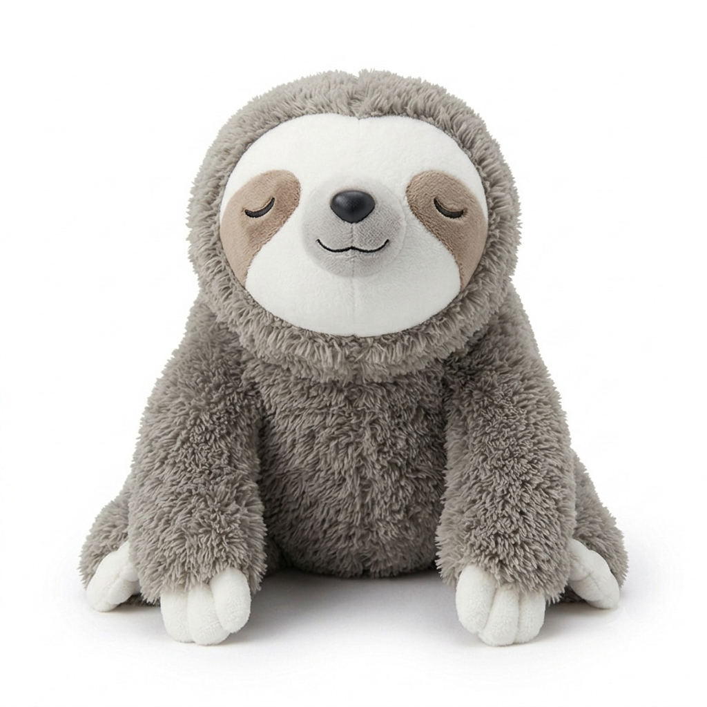 Heartbeat Plush Sloth Comfort Toy for Puppies Crate Training Sleep Aid Calming Companion