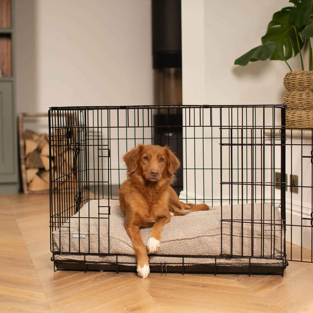 Coussin pour chien fait main en bouclette vison, lavable en machine, doublure résistante à l'eau