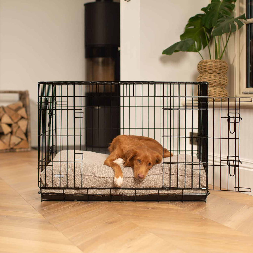 Coussin pour chien fait main en bouclette vison, lavable en machine, doublure résistante à l'eau