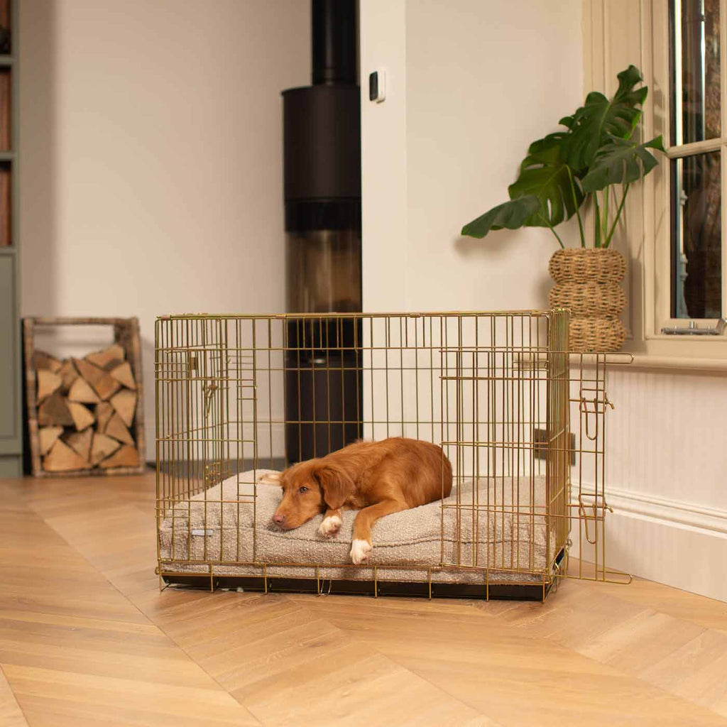Coussin pour chien fait main en bouclette vison, lavable en machine, doublure résistante à l'eau