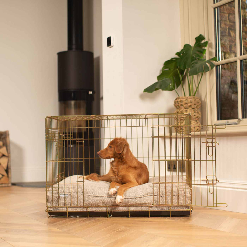 Coussin pour chien fait main en bouclette vison, lavable en machine, doublure résistante à l'eau