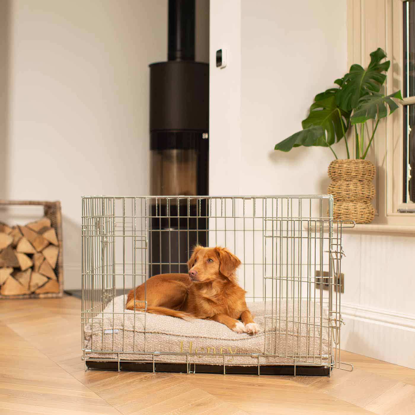 Coussin pour chien fait main en bouclette vison, lavable en machine, doublure résistante à l'eau