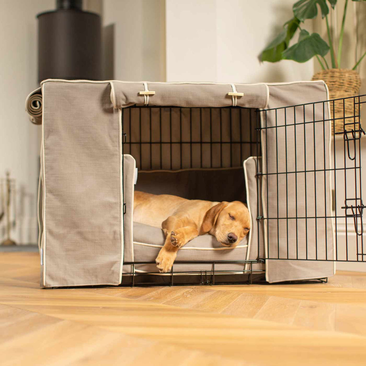 Niche pour chien Set Savanna Stone Coton Écologique Entièrement Doublé Personnalisé