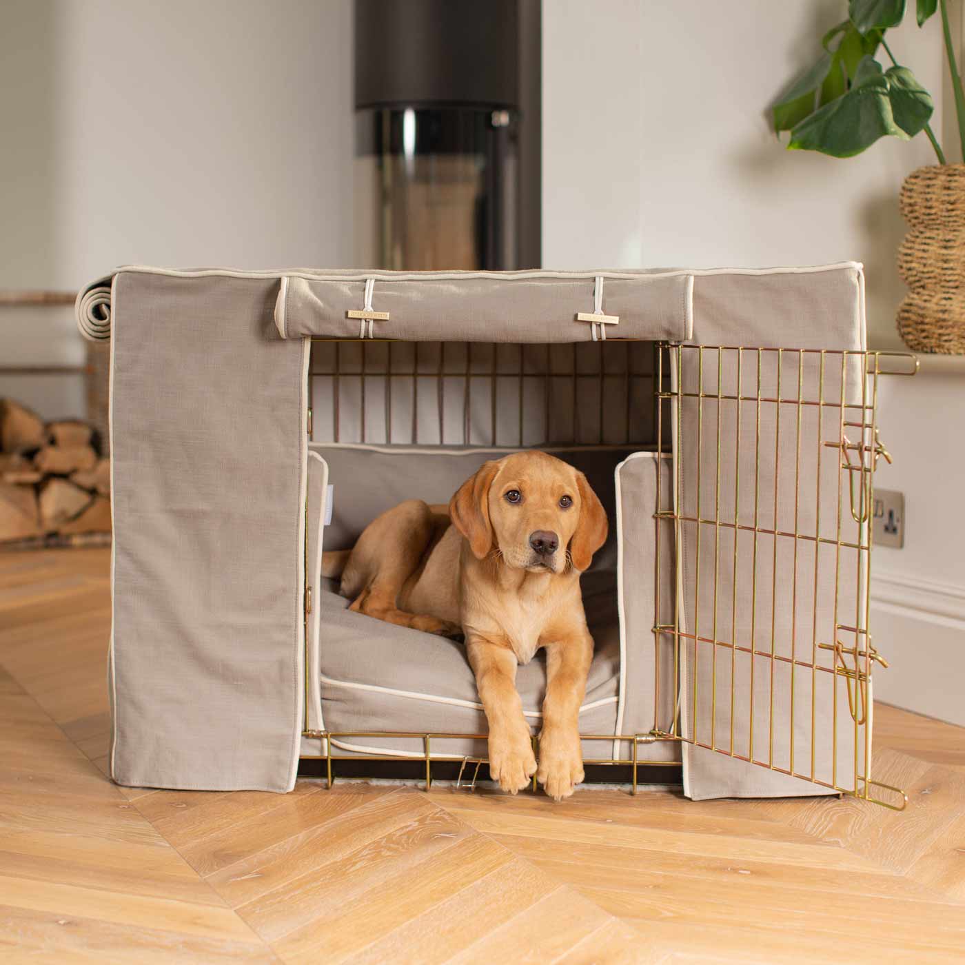 Niche pour chien Set Savanna Stone Coton Écologique Entièrement Doublé Personnalisé