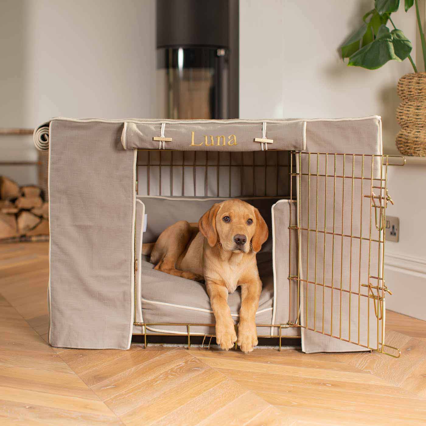 Niche pour chien Set Savanna Stone Coton Écologique Entièrement Doublé Personnalisé
