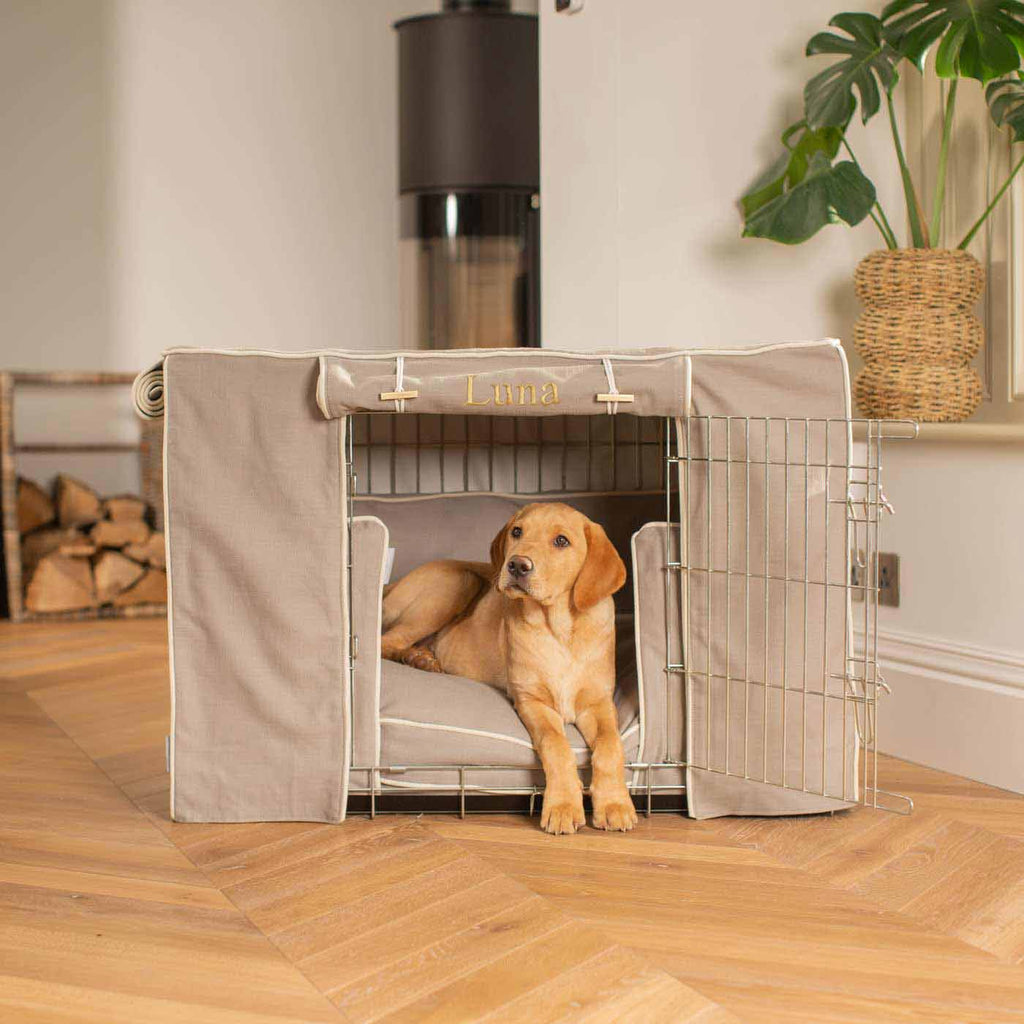 Niche pour chien Set Savanna Stone Coton Écologique Entièrement Doublé Personnalisé