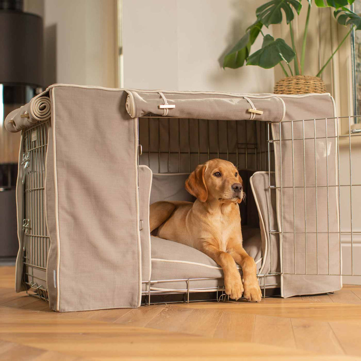 Niche pour chien Set Savanna Stone Coton Écologique Entièrement Doublé Personnalisé