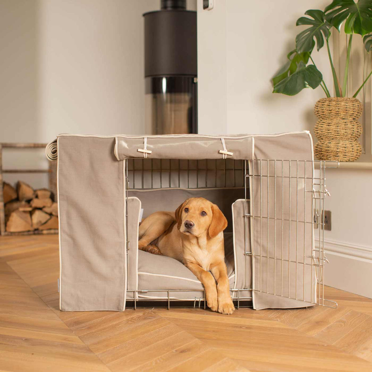 Niche pour chien Set Savanna Stone Coton Écologique Entièrement Doublé Personnalisé