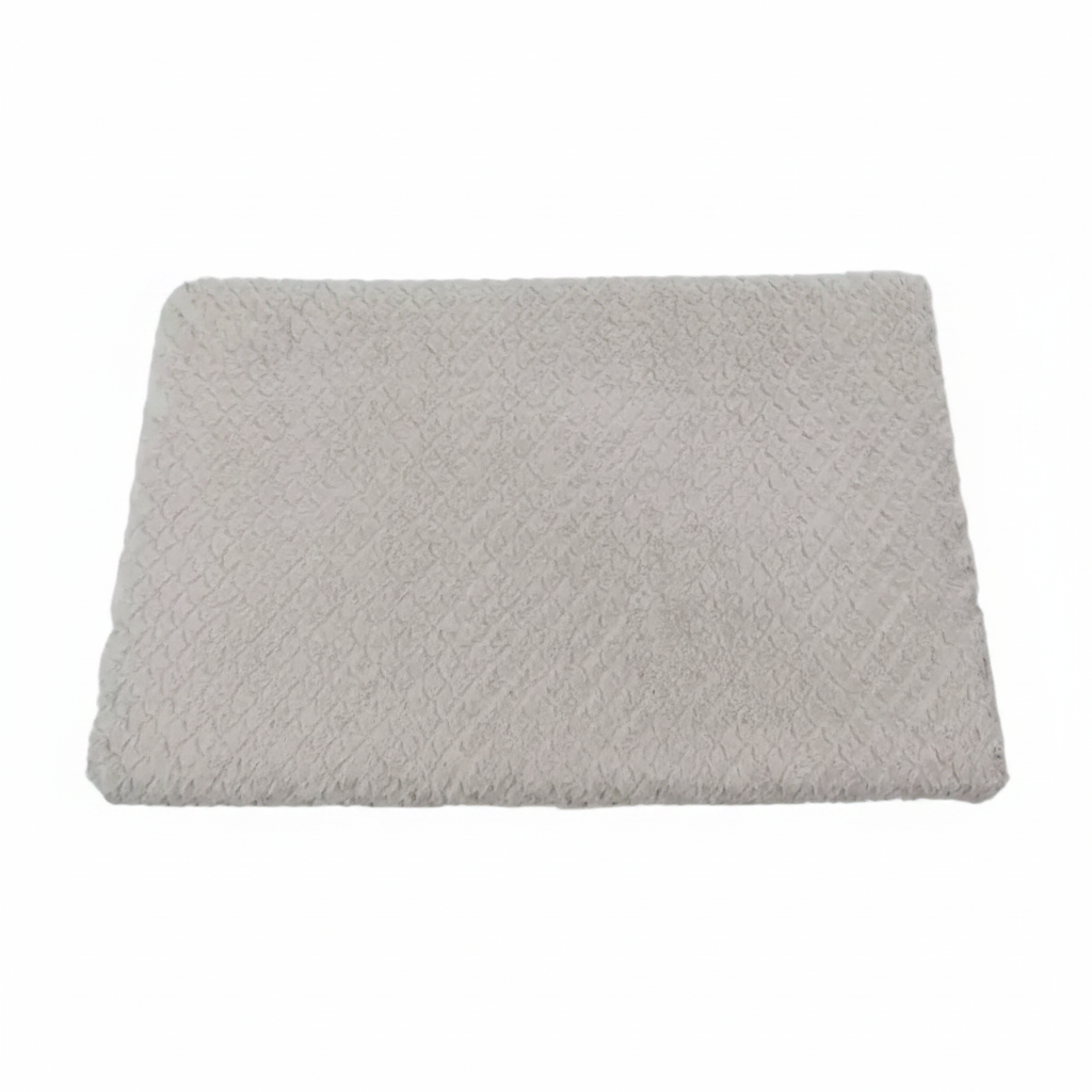 Waterproof Orthopedic Dog Bed Mat Flat Pet Sleeping Pad 3D Foam Washable Faux Fur Cover for Small Medium Large Dogs Crate Mat