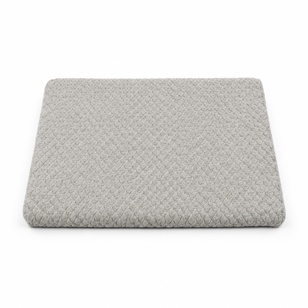 Tapis orthopédique pour animaux de compagnie, lavable, matelas en mousse plate pour chiens et chats, housse douce en fausse fourrure, tapis de cage antidérapant