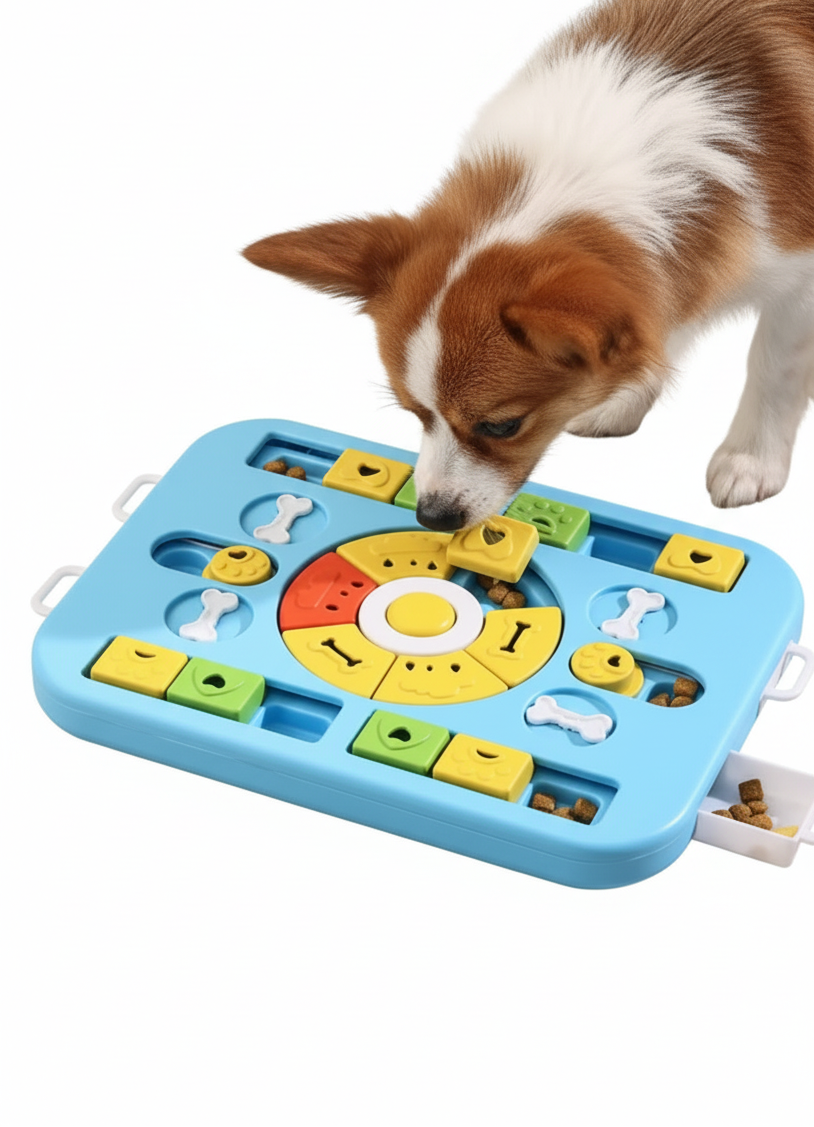 Sliding Treat Puzzle Board for Dogs - Slow Feeder