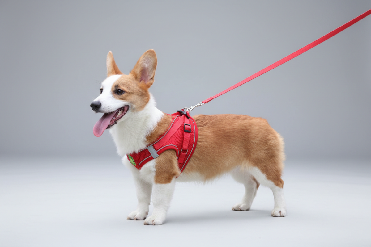 Reflektierendes Geschirr im Westenstil für kleine und mittelgroße Hunde, atmungsaktiv, einfaches Anziehen