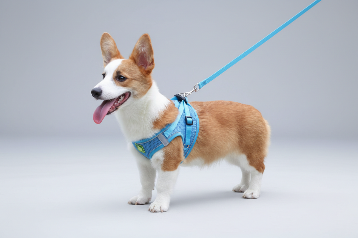 Reflektierendes Geschirr im Westenstil für kleine und mittelgroße Hunde, atmungsaktiv, einfaches Anziehen