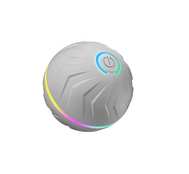 Balle pour chien motorisée et autonome avec lumières LED, capteur de gravité, jouet interactif rechargeable par USB pour animaux de compagnie