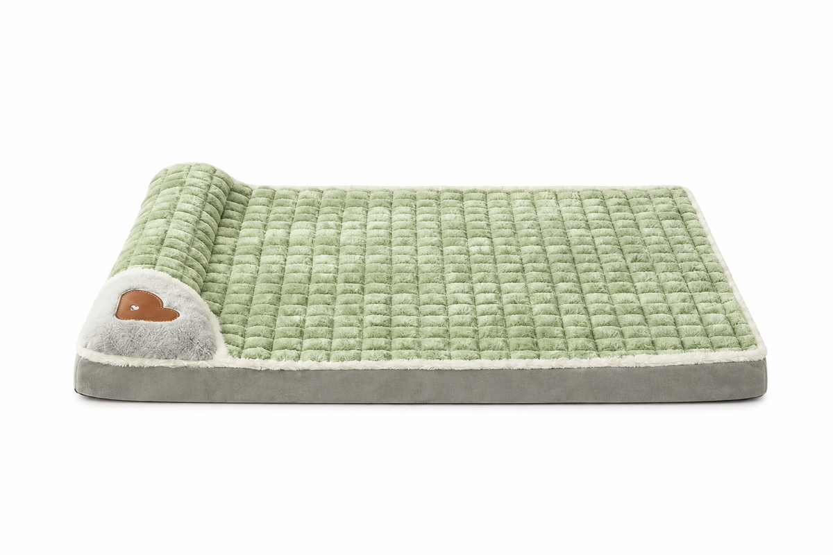 Tapis de canapé orthopédique lavable en mousse ondulée pour animaux de compagnie, lit de couchage pour chiens et chats, housse amovible, base antidérapante