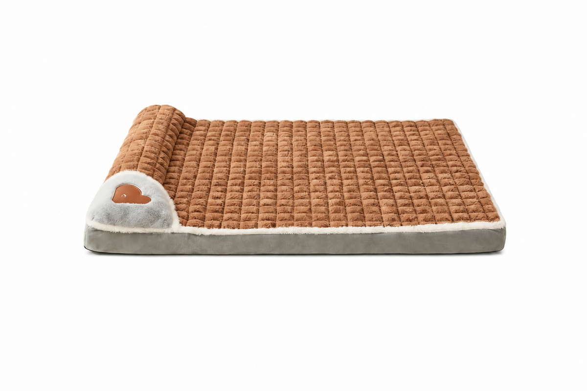 Tapis de canapé orthopédique lavable en mousse ondulée pour animaux de compagnie, lit de couchage pour chiens et chats, housse amovible, base antidérapante