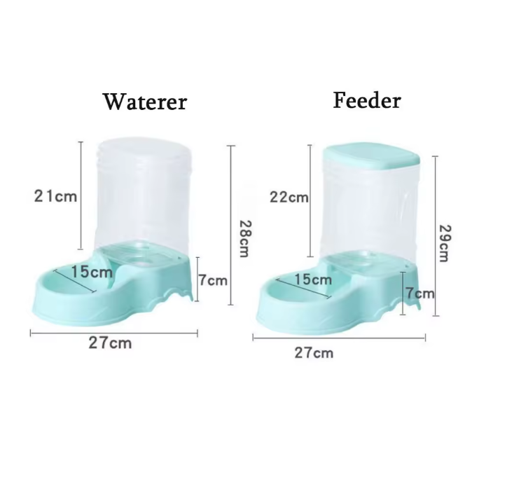 3.8L Gravity Fed Pet Food and Water Dispenser