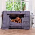 Dog Crate Set Oxford Herringbone Tweed Machine Washable Personalised