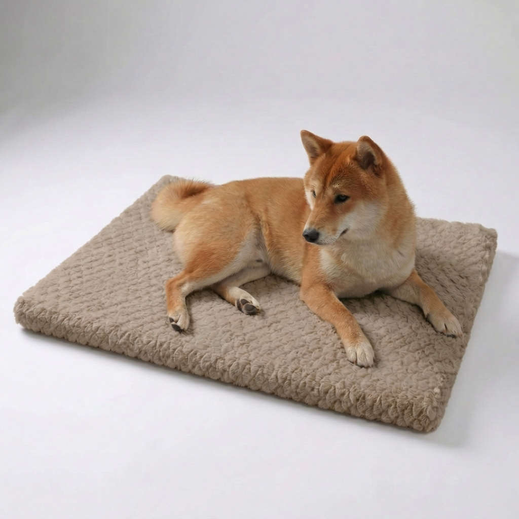 Orthopedic Foam Flat Dog Mat with dog