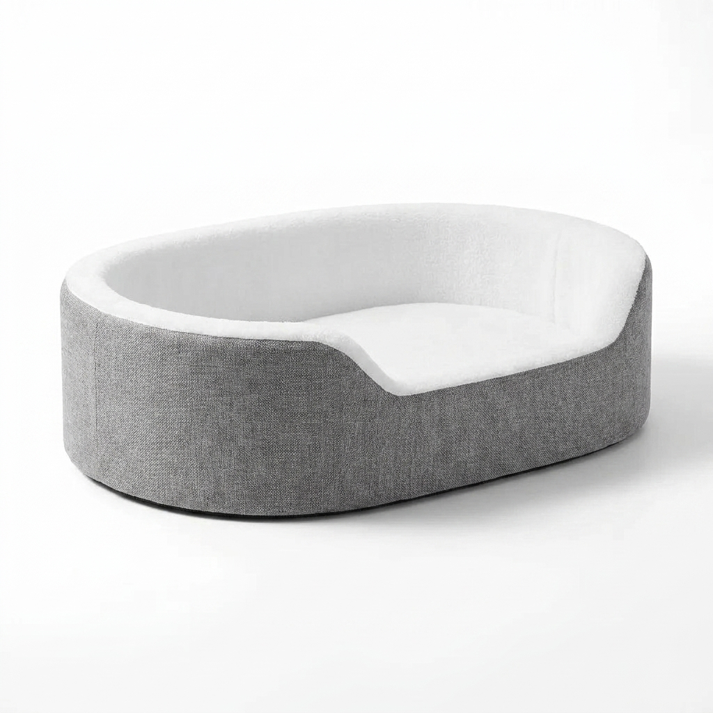 Orthopedic Couch Style Dog Bed angled view