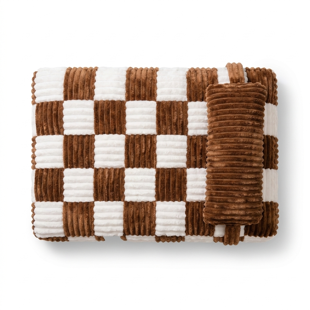 Handmade Plush Orthopedic Dog Bed top-down view