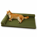 L-Shaped Bolster Dog Sofa Bed with dog