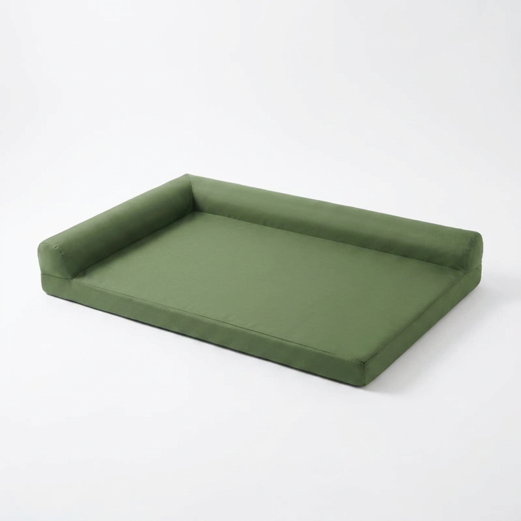 L-Shaped Bolster Dog Sofa Bed angled view