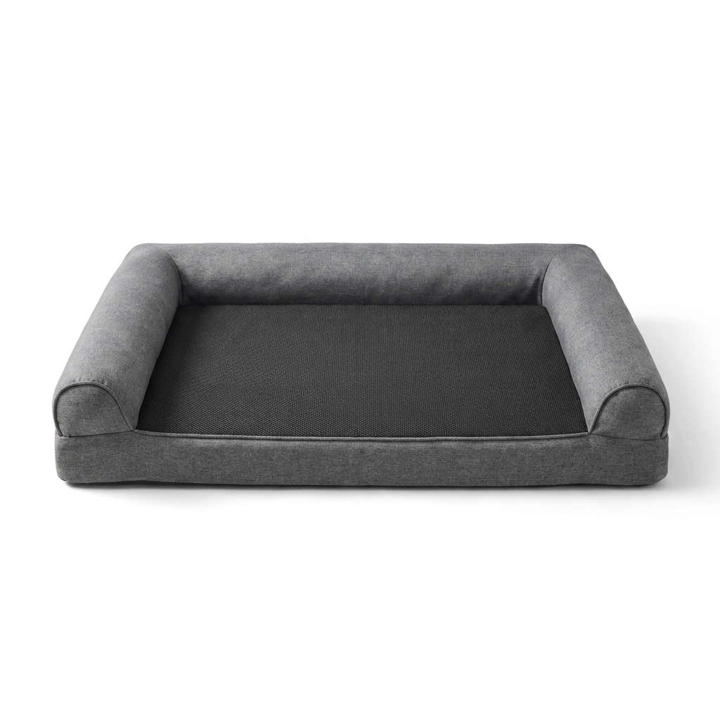 L-Shaped Bolster Sofa Dog Bed front view
