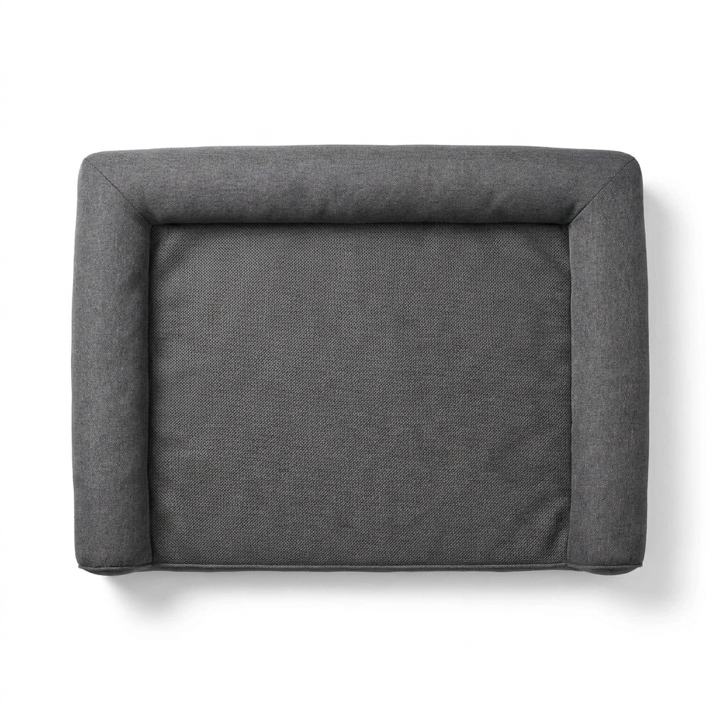 L-Shaped Bolster Sofa Dog Bed top-down view