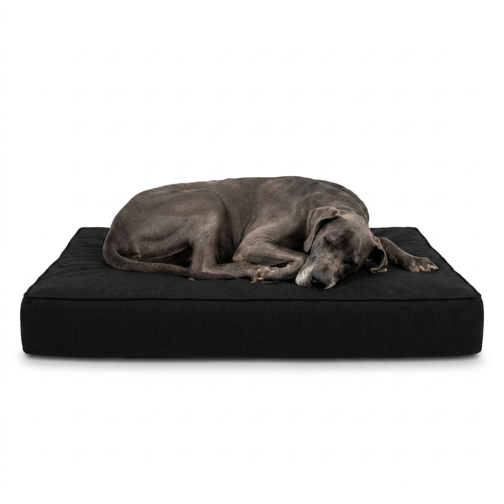 Washable Orthopedic Dog Crate Bed with dog