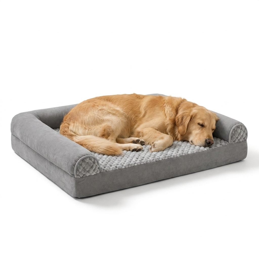 XL Orthopedic Dog Mattress with dog