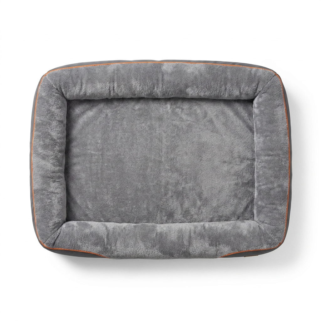 Foam Dog Bed with Bolster top-down view