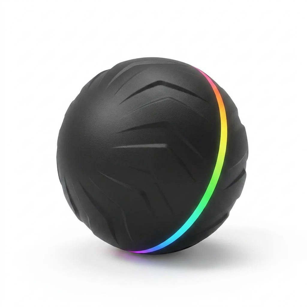 Motorised Self-Moving Dog Ball angled view