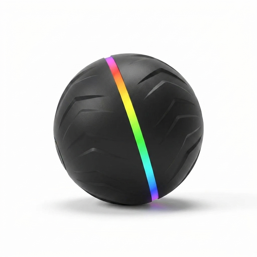 Motorised Self-Moving Dog Ball side view