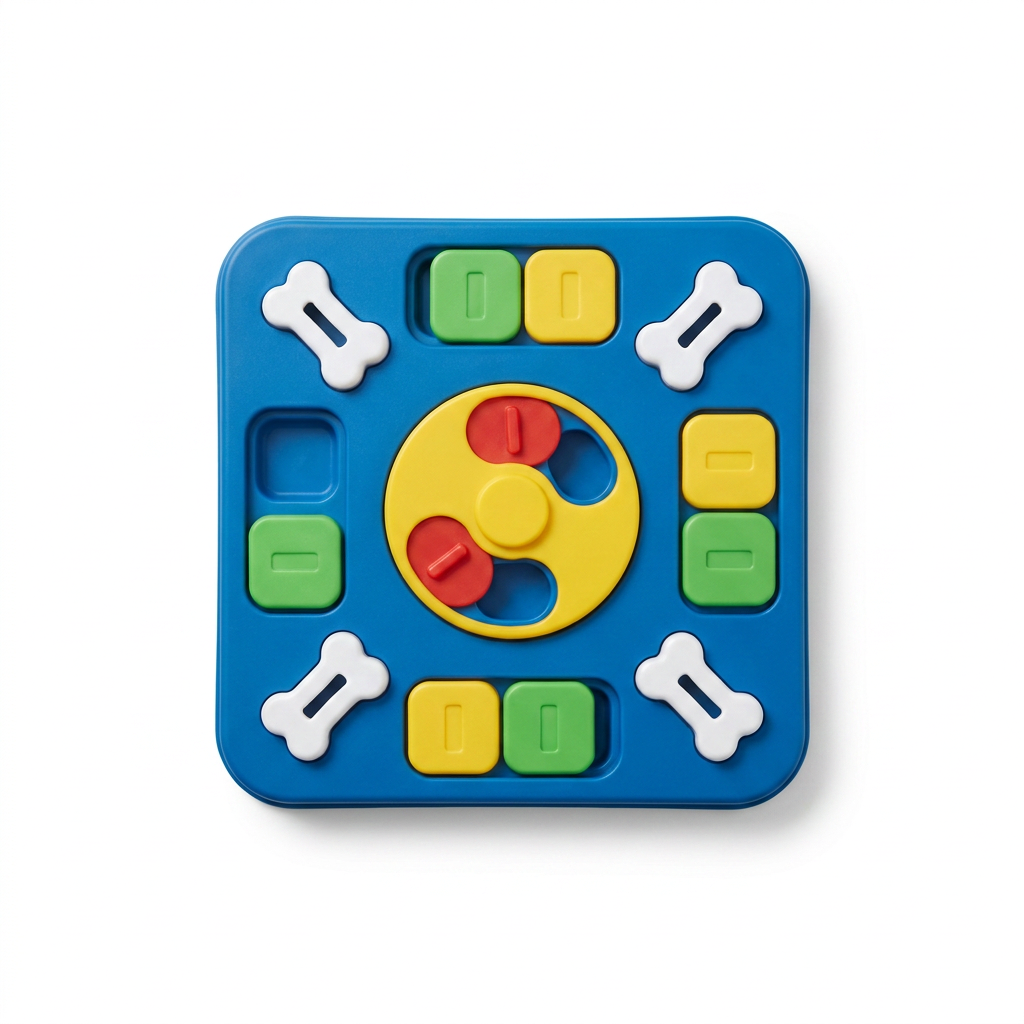 Sliding Treat Puzzle Board top-down view