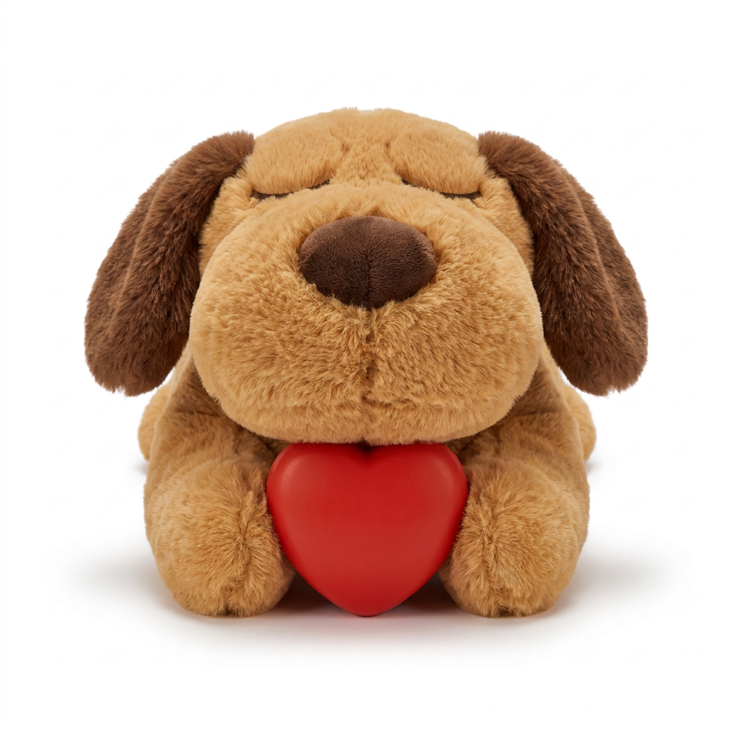 Heartbeat Plush Puppy Toy front view