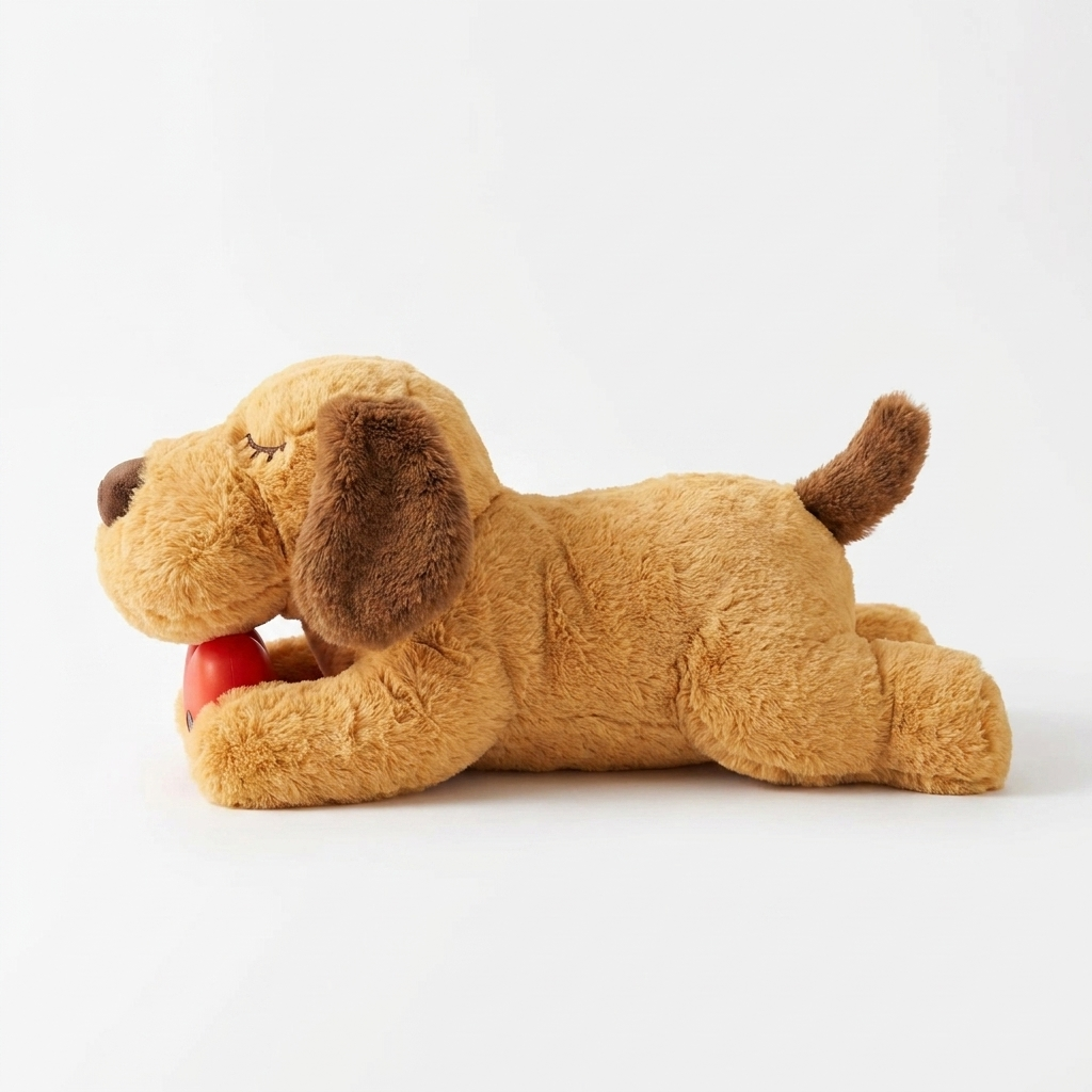 Heartbeat Plush Puppy Toy side view
