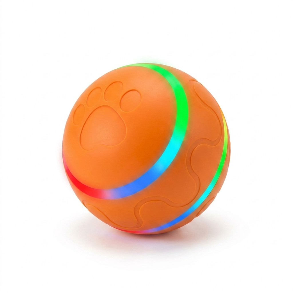 Remote Control Rolling Dog Ball angled view