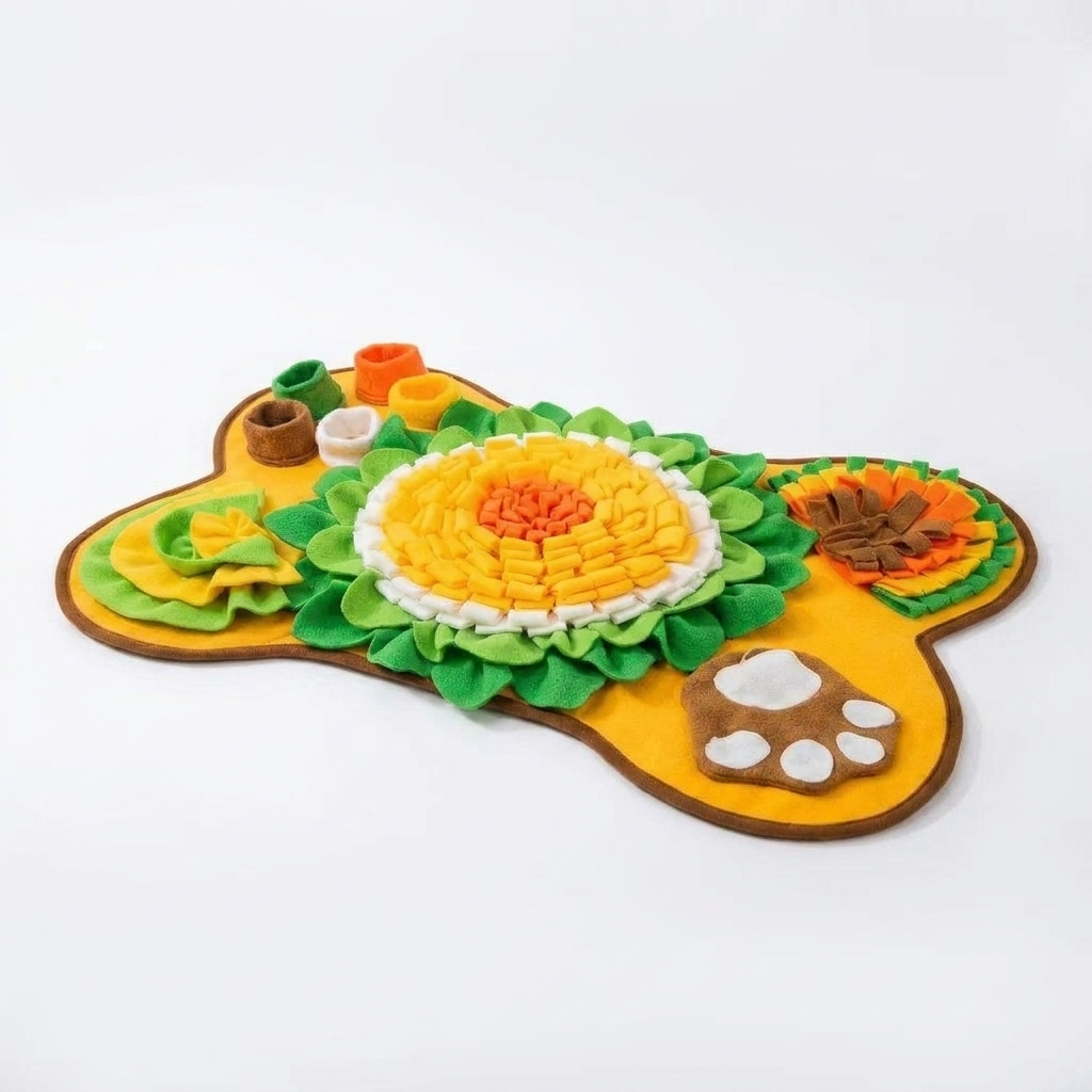 Bone Shaped Snuffle Mat angled view