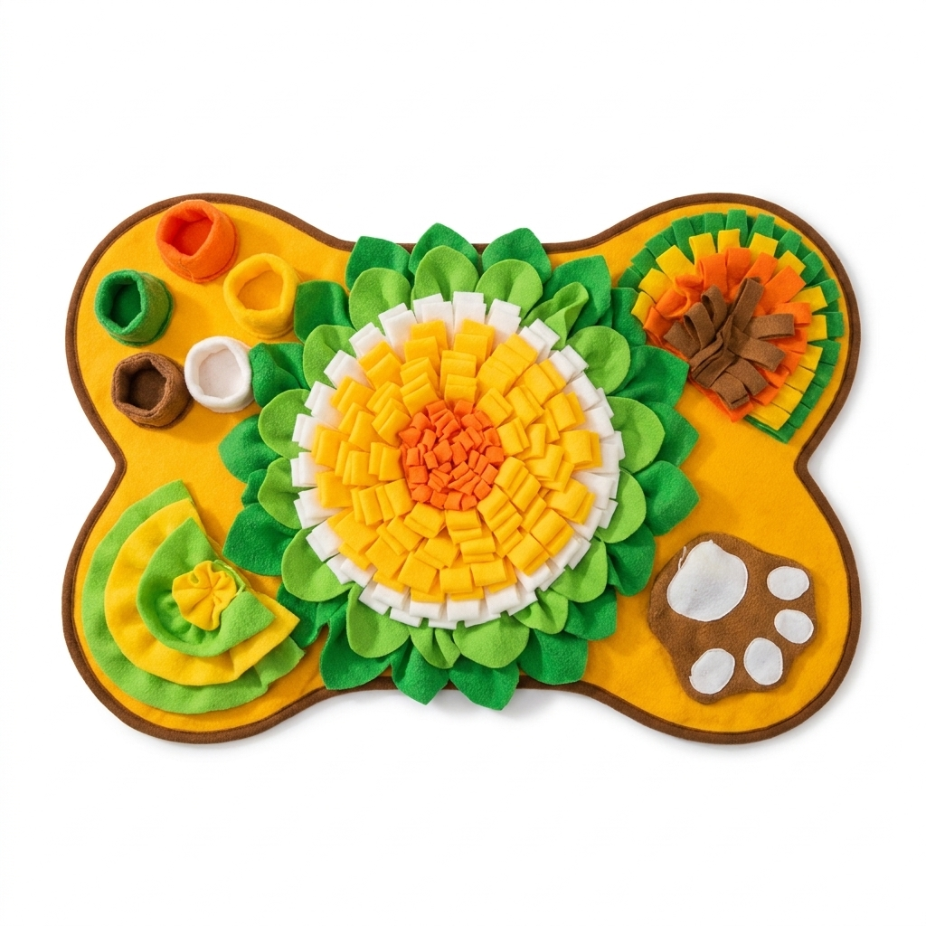 Bone Shaped Snuffle Mat top-down view