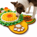 Bone Shaped Snuffle Mat with dog