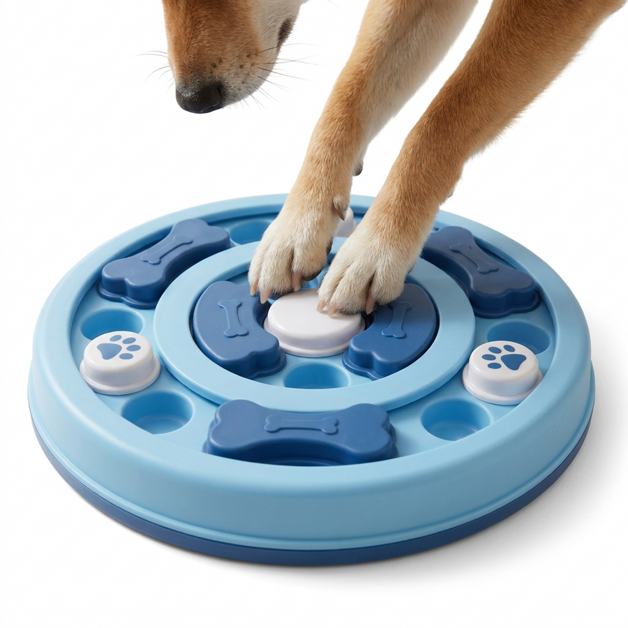 Treat Dispensing Puzzle Toy with dog