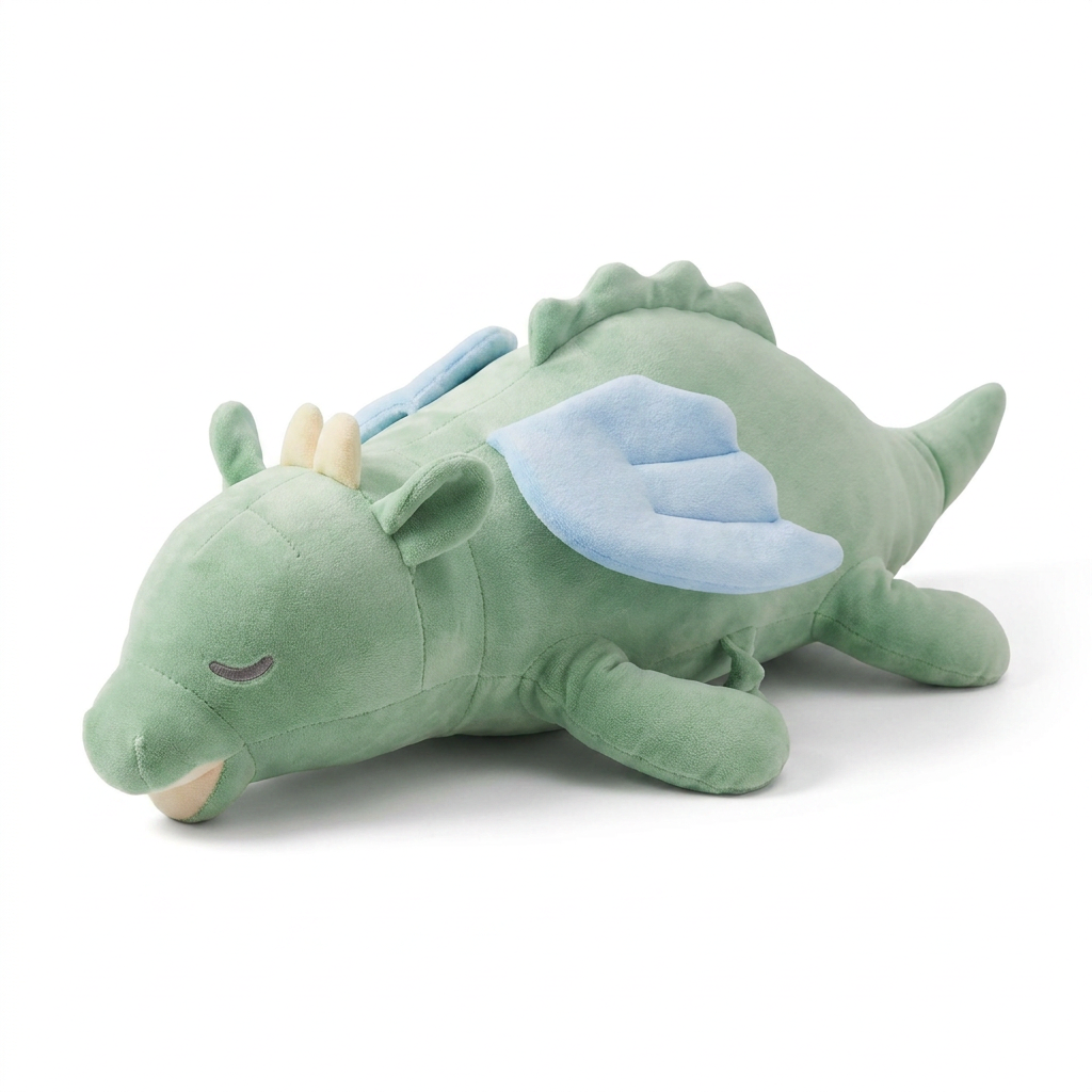 Heartbeat Plush Dragon Toy angled view