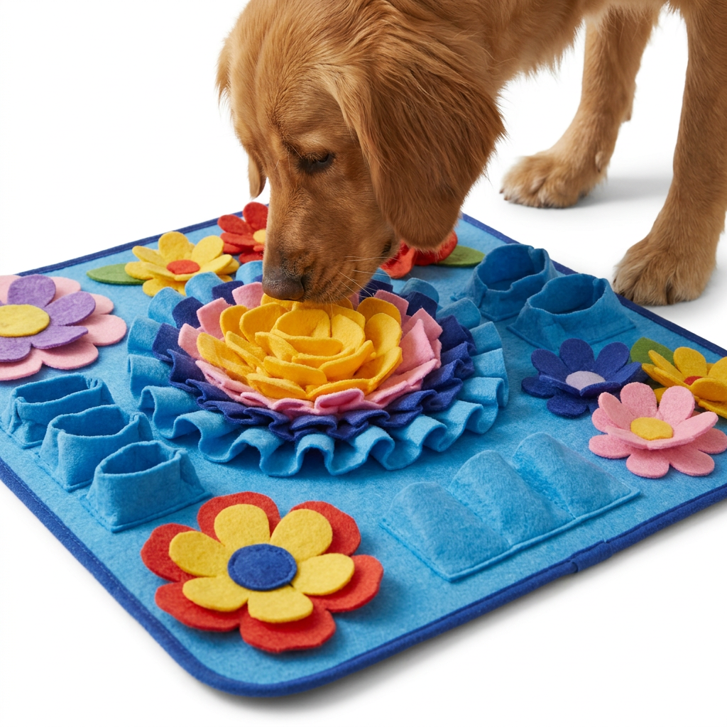 Interactive Sniff Mat with dog