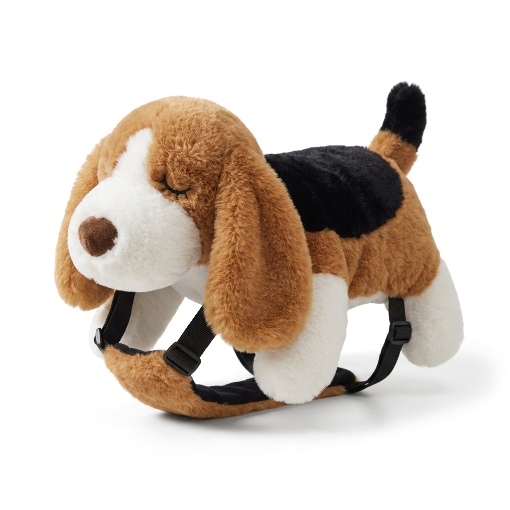 Heartbeat Plush Puppy Toy angled view