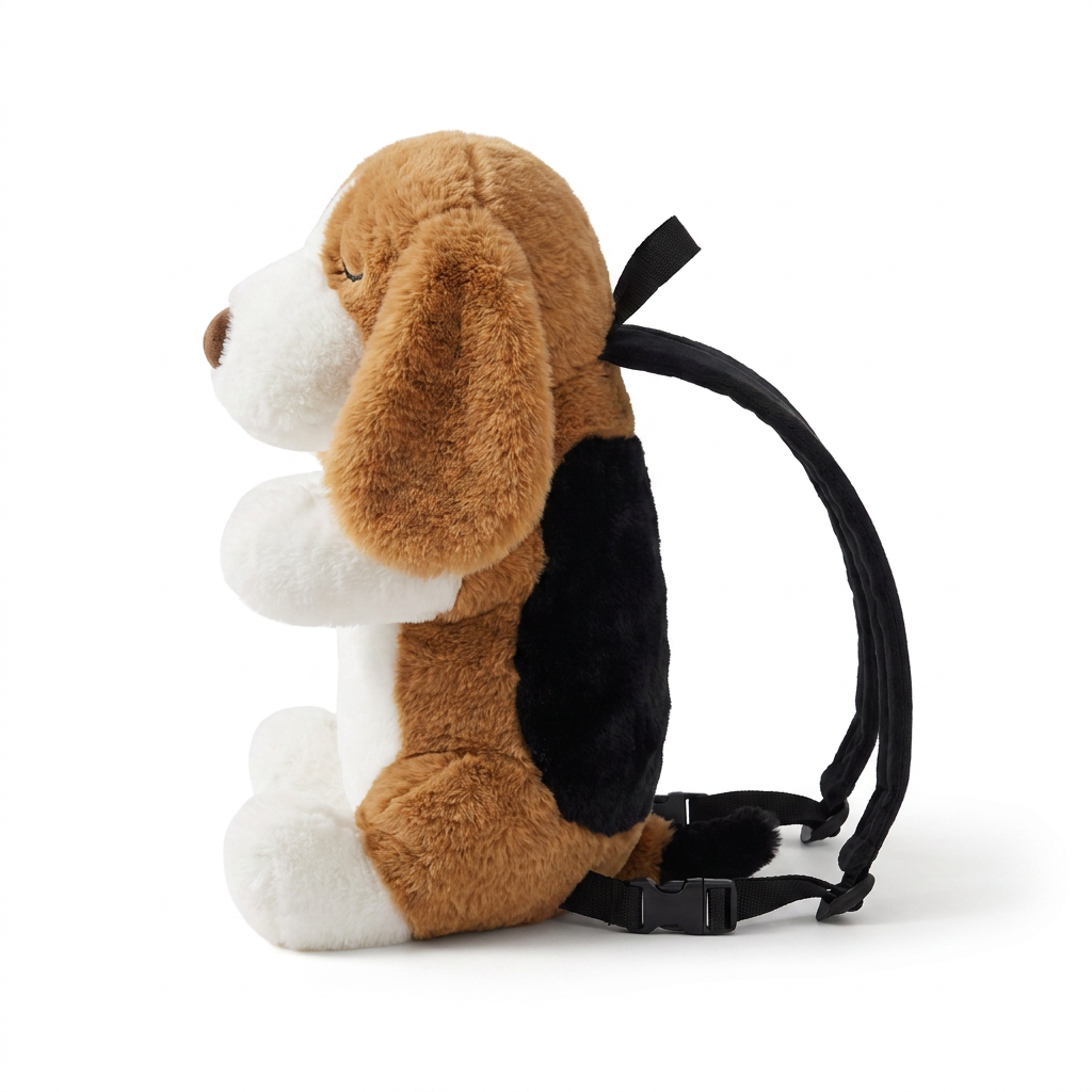 Heartbeat Plush Puppy Toy side view