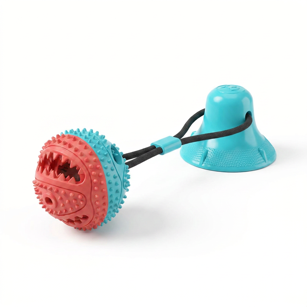Suction Cup Tug Toy angled view