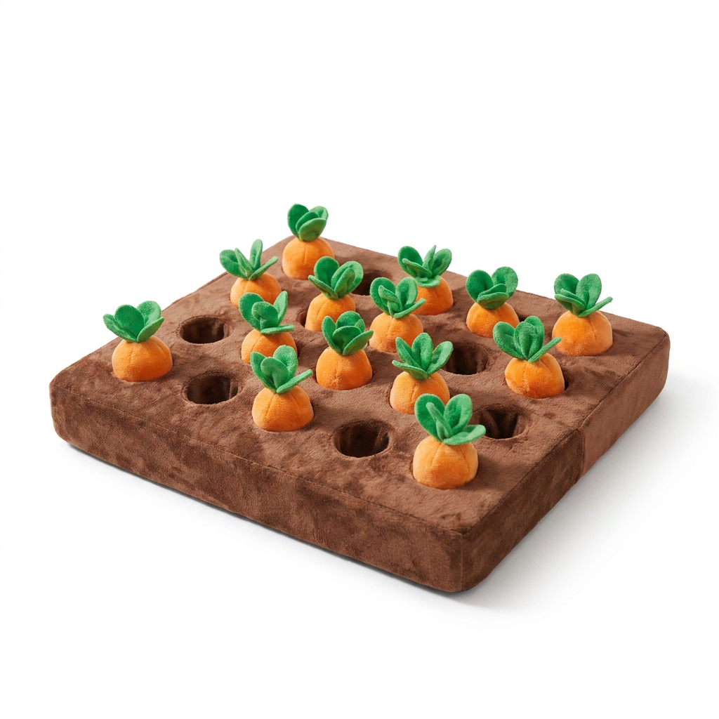 Carrot Strawberry Snuffle Mat angled view