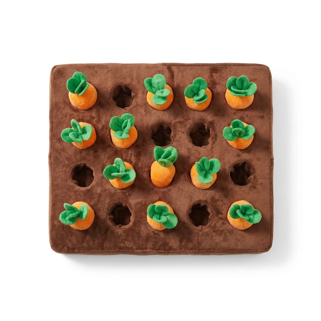 Carrot Strawberry Snuffle Mat top-down view