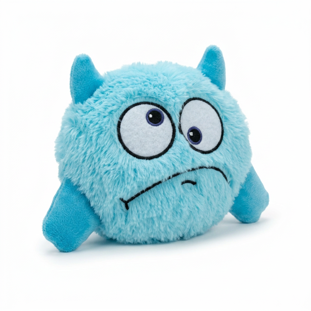 Electronic Vibrating Plush Ball angled view
